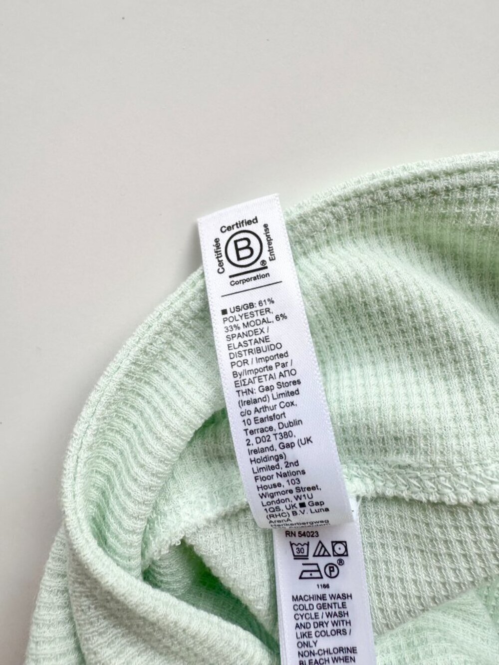 ATHLETA Wind Down Sleep Wide Leg Mint Green Cotton Waffle Knit Pants, Size XS - Picture 9 of 9